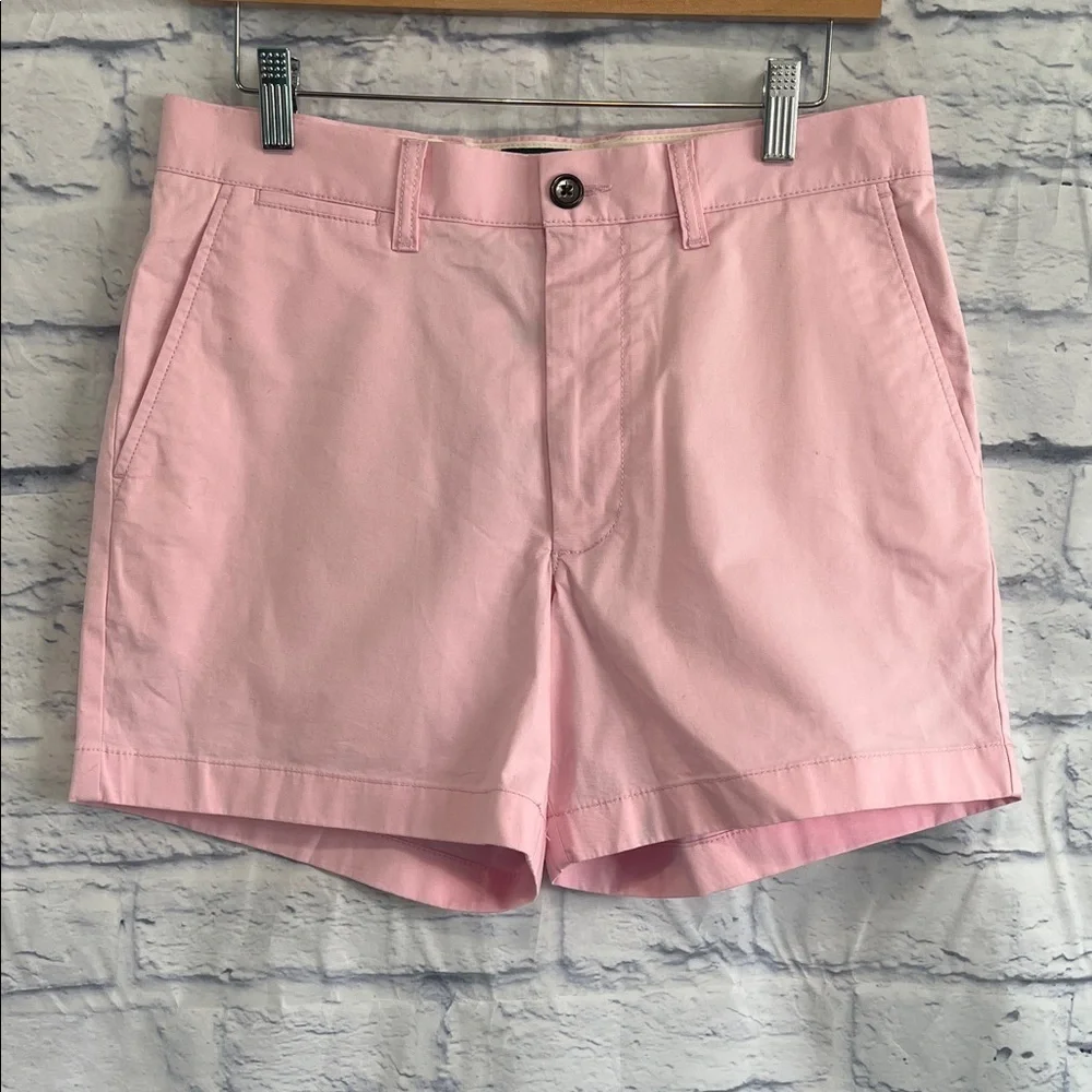 J. Crew Portsider Stretch Chino Shorts Men Bayside Pink Waist 30” Inseam 5” NWT